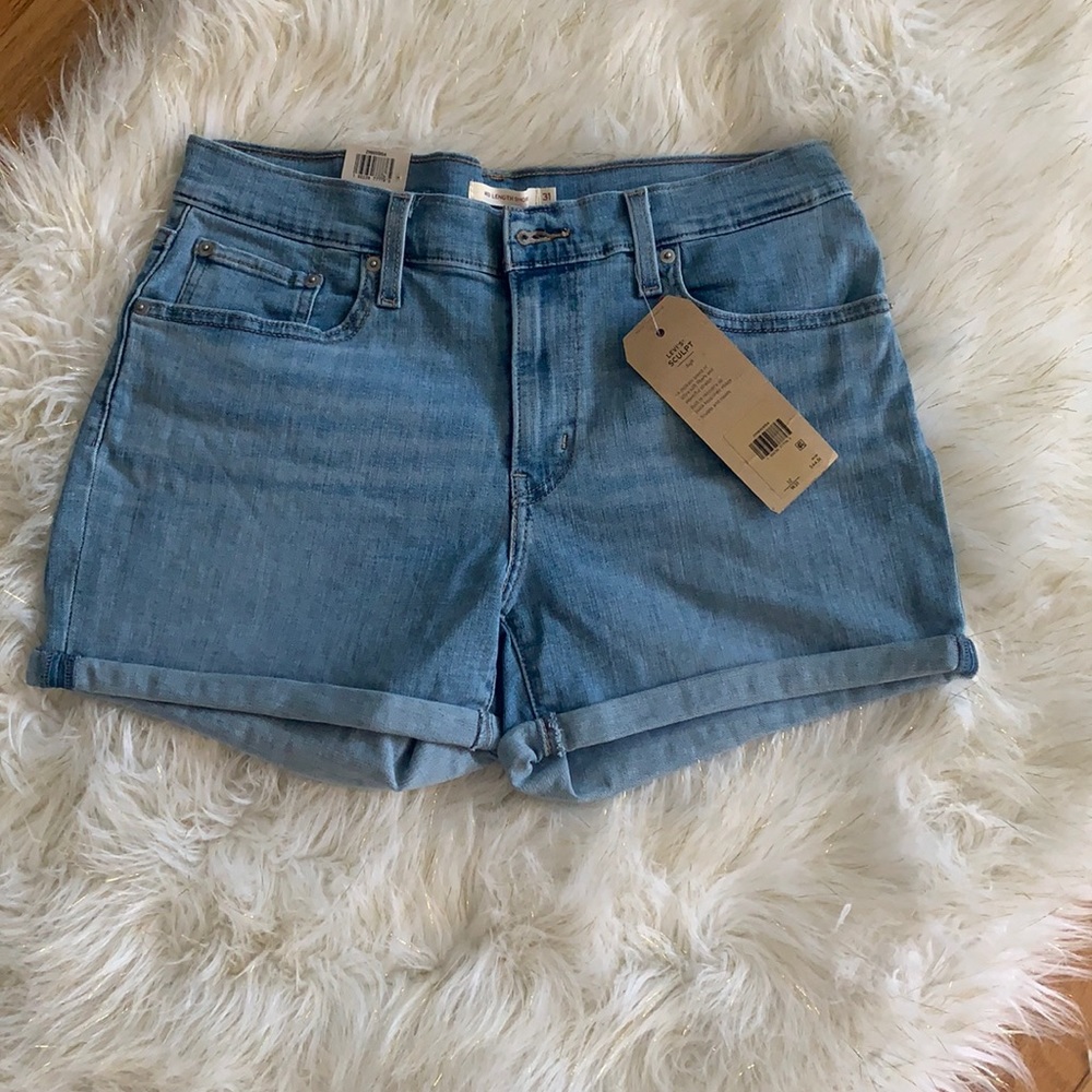 Levi Mid Length Jean Shorts